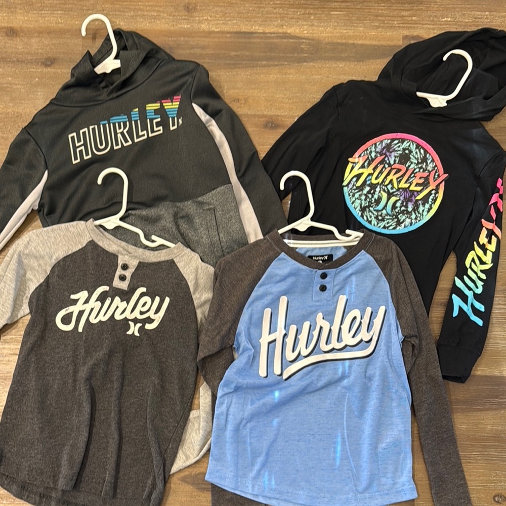 Hurley Black and Blue Sweatshirts & Hoodies